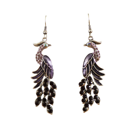 Retro Peacock Earrings