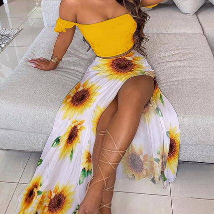 Slim French Bohemian Mid-Length Tube Top Dress