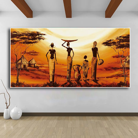 Mujer africana abstracta - 60x120 cm