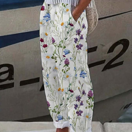 Digital Printing Bubble Crepe Trousers