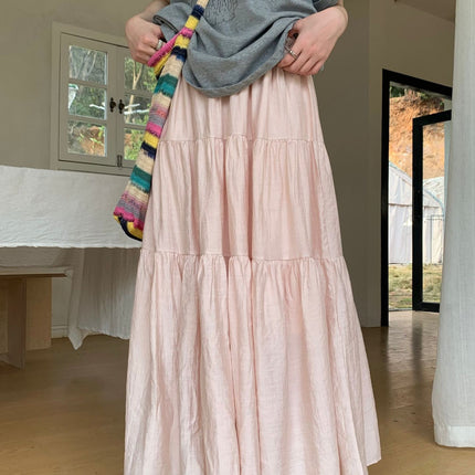 Gentle A- Line Mid-length Plus Size Skirt