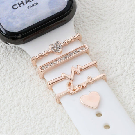 إبزيم زخرفي يُركب يدويًا لإكسسوارات ساعة اليد المصنوعة من السيليكون