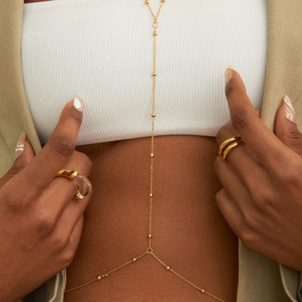 Golden Balls Body Golden Beach Waist Belly Chain