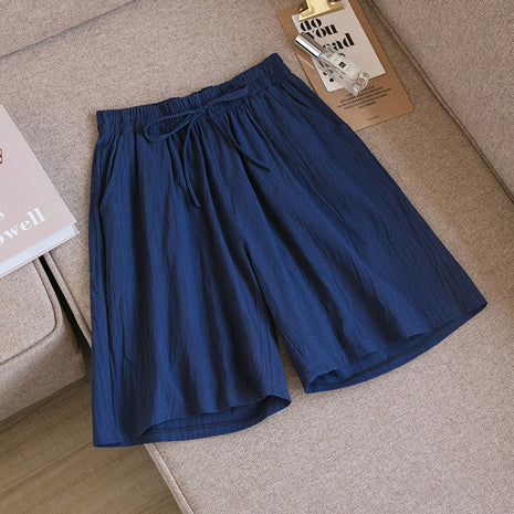 Cotton and Linen Loose Shorts