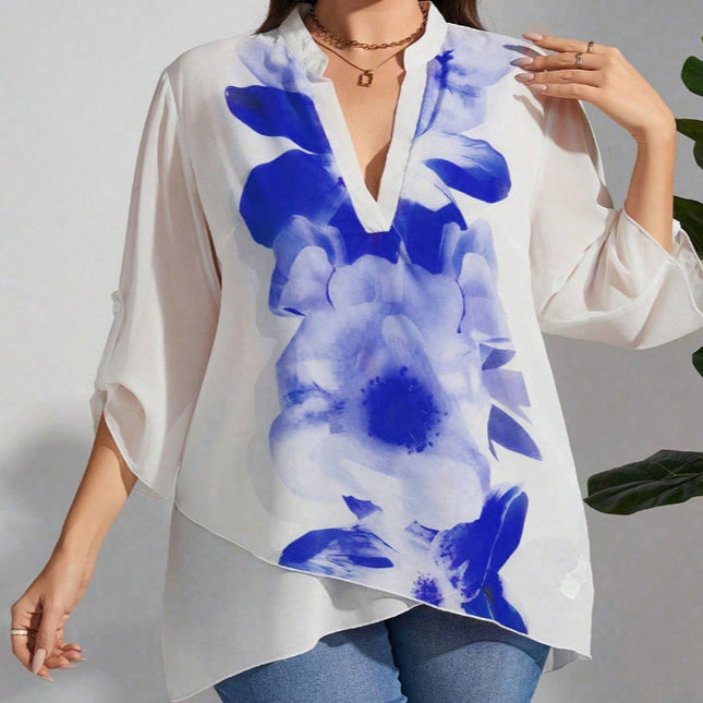 Plus Size Loose Elegant Shirt