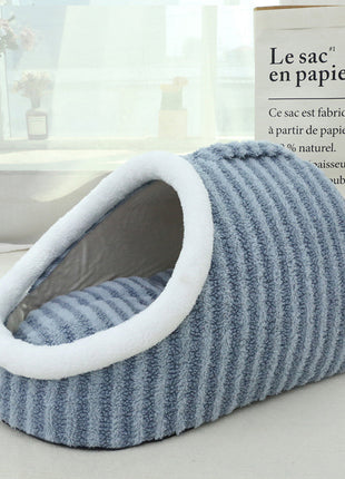 Thickened Three-dimensional Pet Nest Macaron Double-piece Warm to Bore Kennel