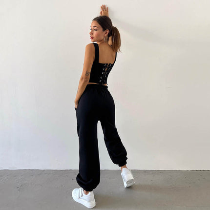 Hooded Sweater & Pants 3-Piece Set