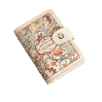Flower Print Large Capacity Card Holder