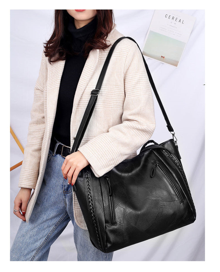 Trendy One-shoulder Large Handbag