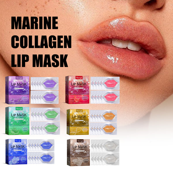Marine Collagen Lip Mask packaging with a close-up of lips.