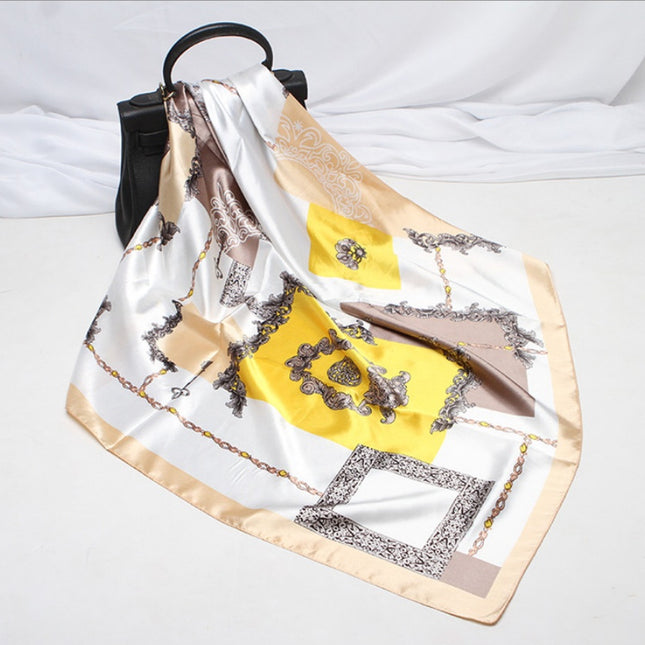 Digital Printed Square Silk Scarf