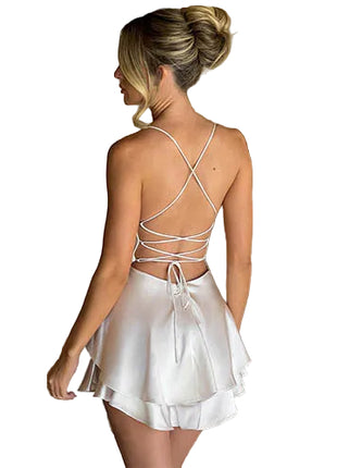 Versatile satin evening dress for women suitable for parties, vacations, events, and special occasions.